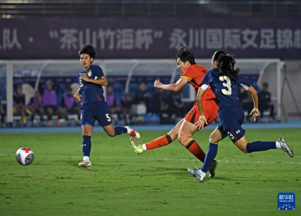 中国女足队获得国际大赛胜利